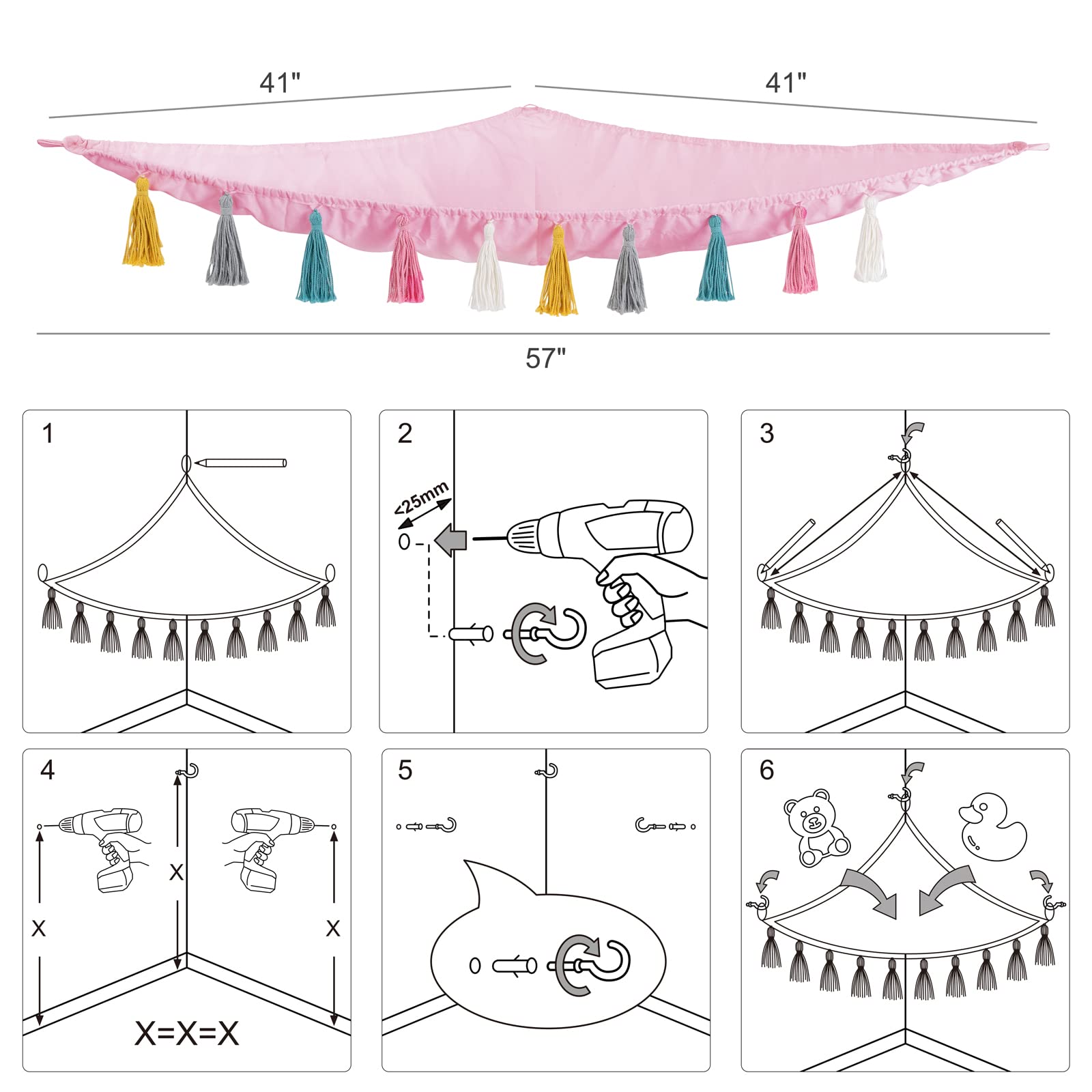 Mkono space-saving toy organizer for playroom