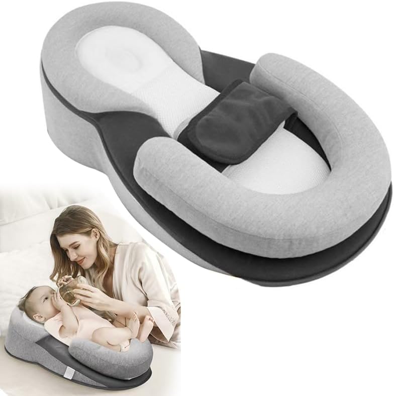 MKXPWMKS Baby Wedge Pillow with soft incline supports comfy newborn feeding.