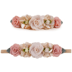 mligril baby girl floral headbands elastic band soft for comfortable all-day wear.