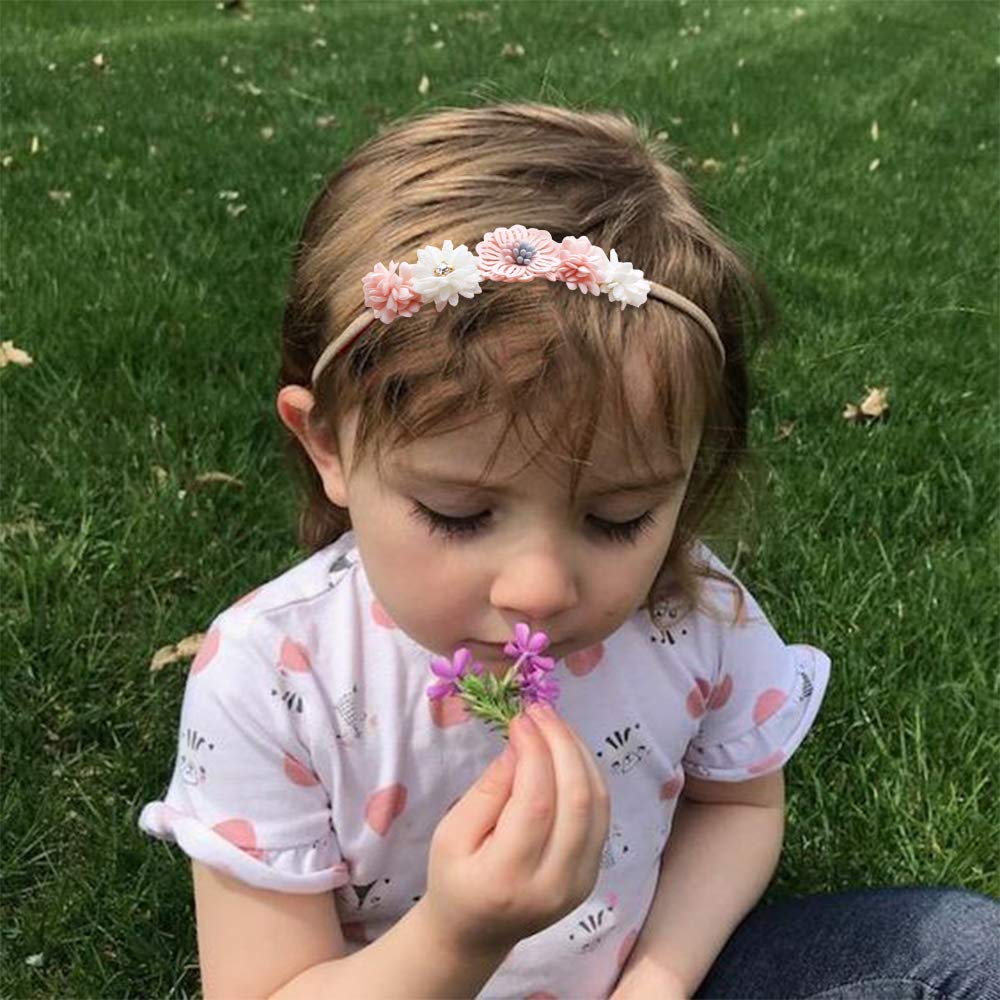mligril 3-piece flower bows on elastic bands, easy to style outfits