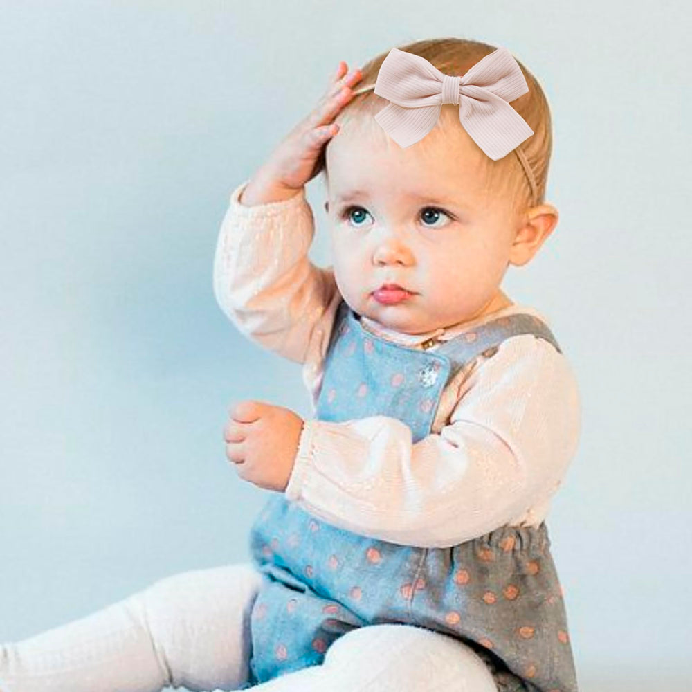 mligril baby headband flower style 05: gentle elastic suits growing toddlers ages 0-6