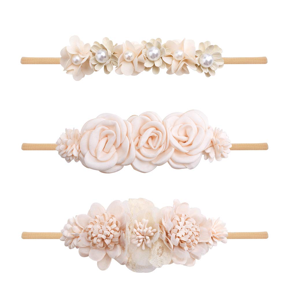 mligril baby headbands with flowers provide soft, non-slip wear for newborns and toddlers.