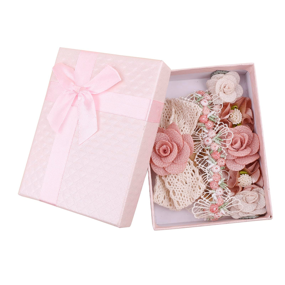 mligril floral wrap headband keeps hair tidy during play.