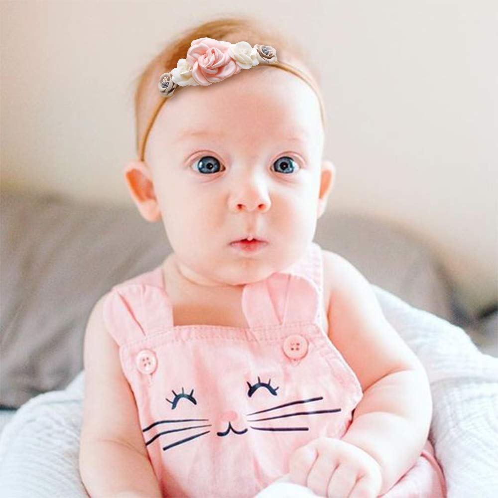 mligril girl headband featuring floral design for photos and parties.
