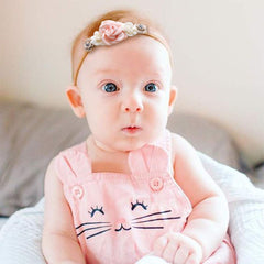 mligril girl headband featuring floral design for photos and parties.