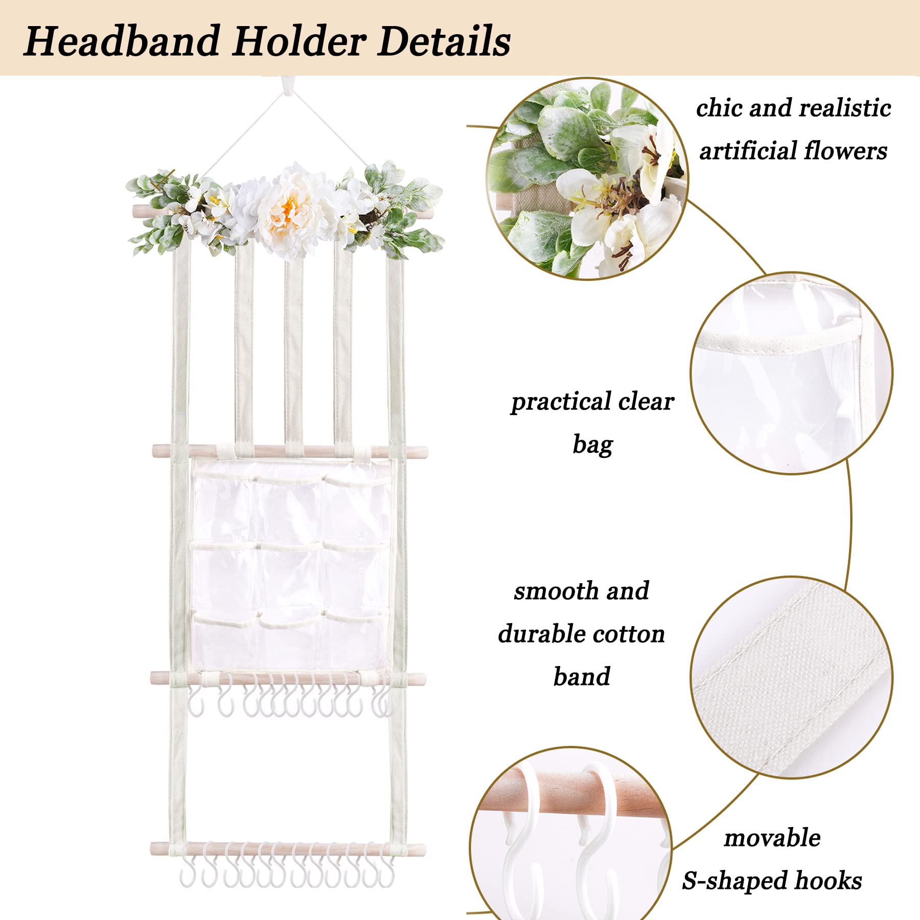 mligril hair accessories organizer with movable hooks for flexible display