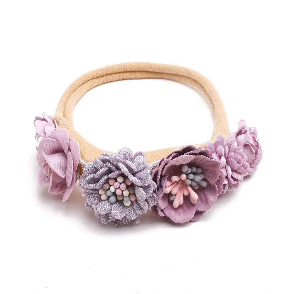 mligril headband close-up reveals plush fabric for gentle wear.