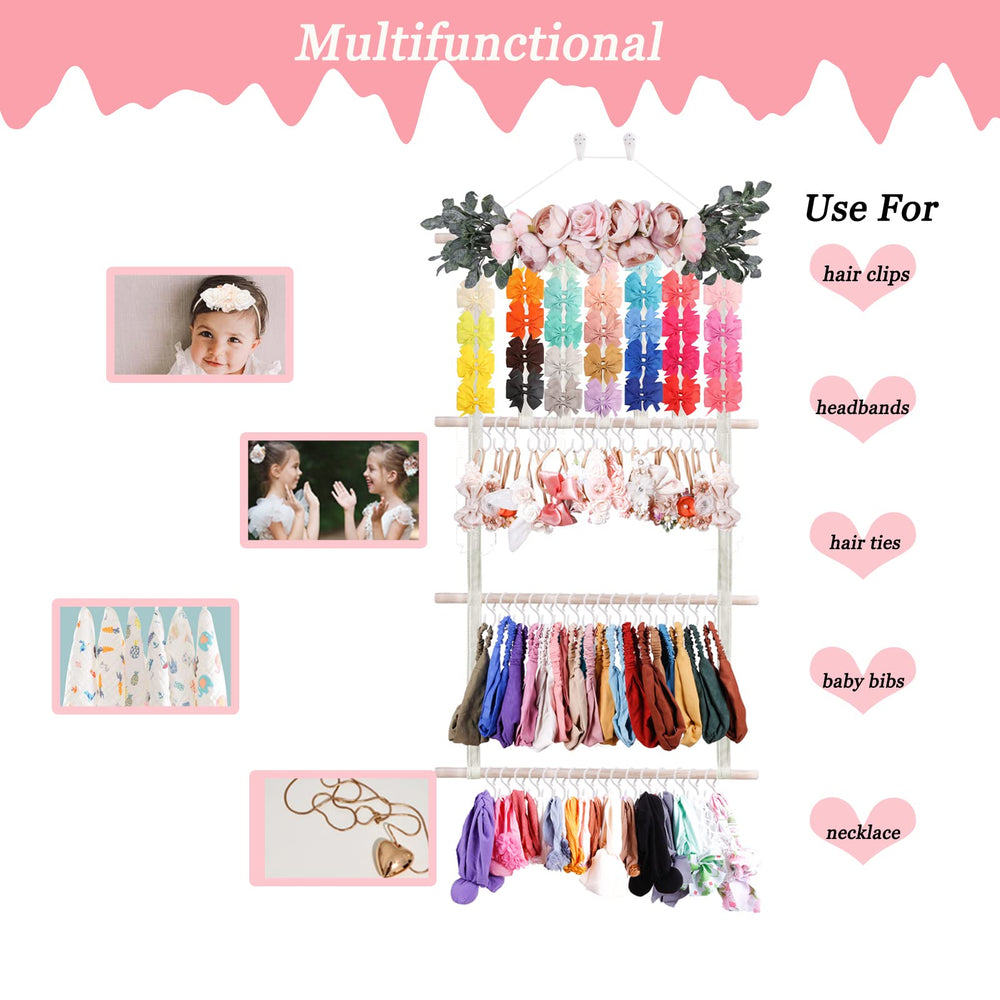 mligril headband holder flower crown display adds cute nursery decor while organizing crowns.