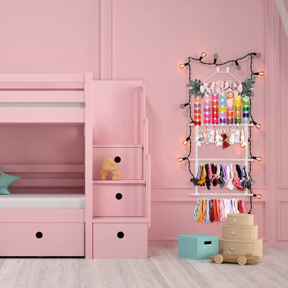 mligril headband holder organization display helps parents sort accessories by category.