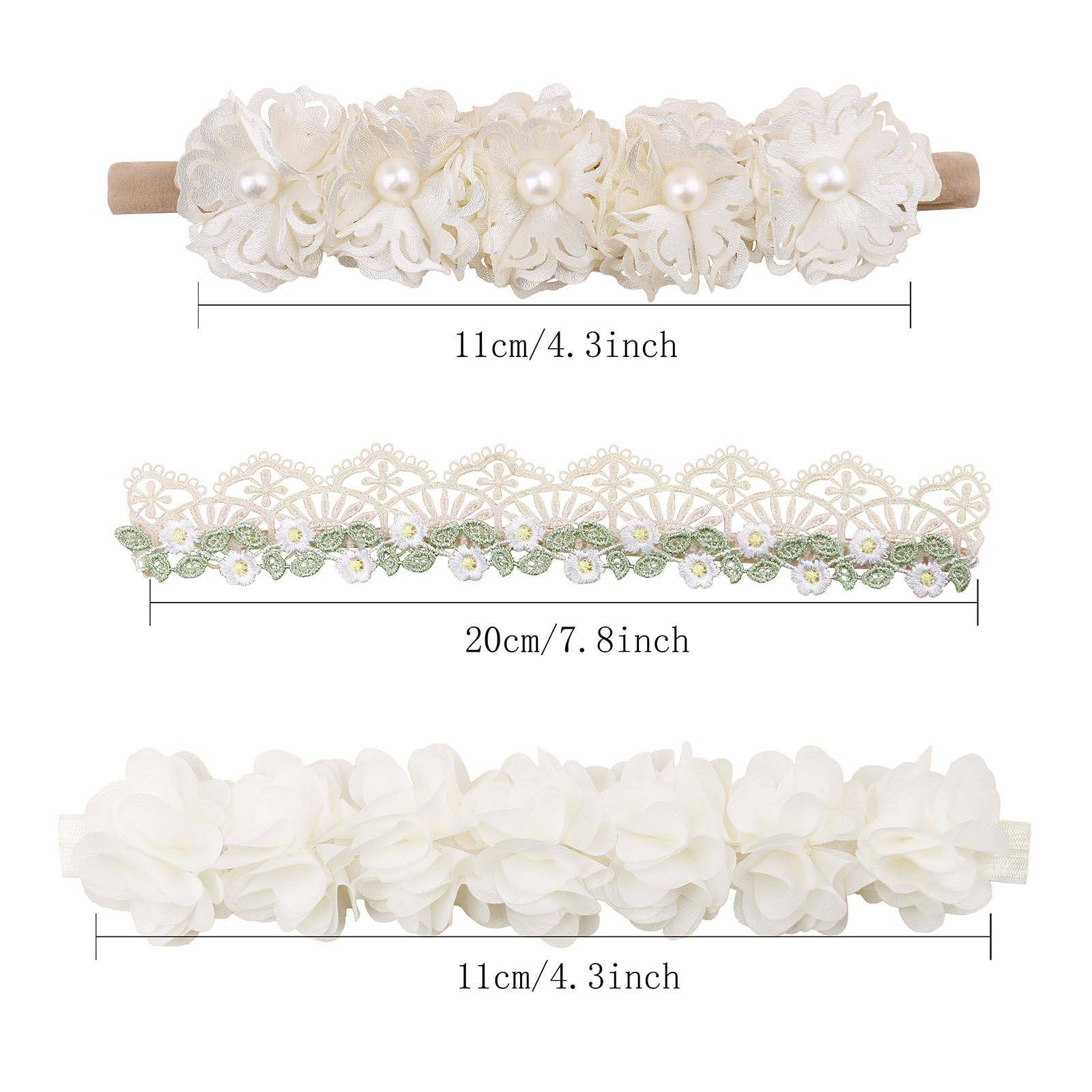 mligril headband size 0-6 years, designed to grow with baby.