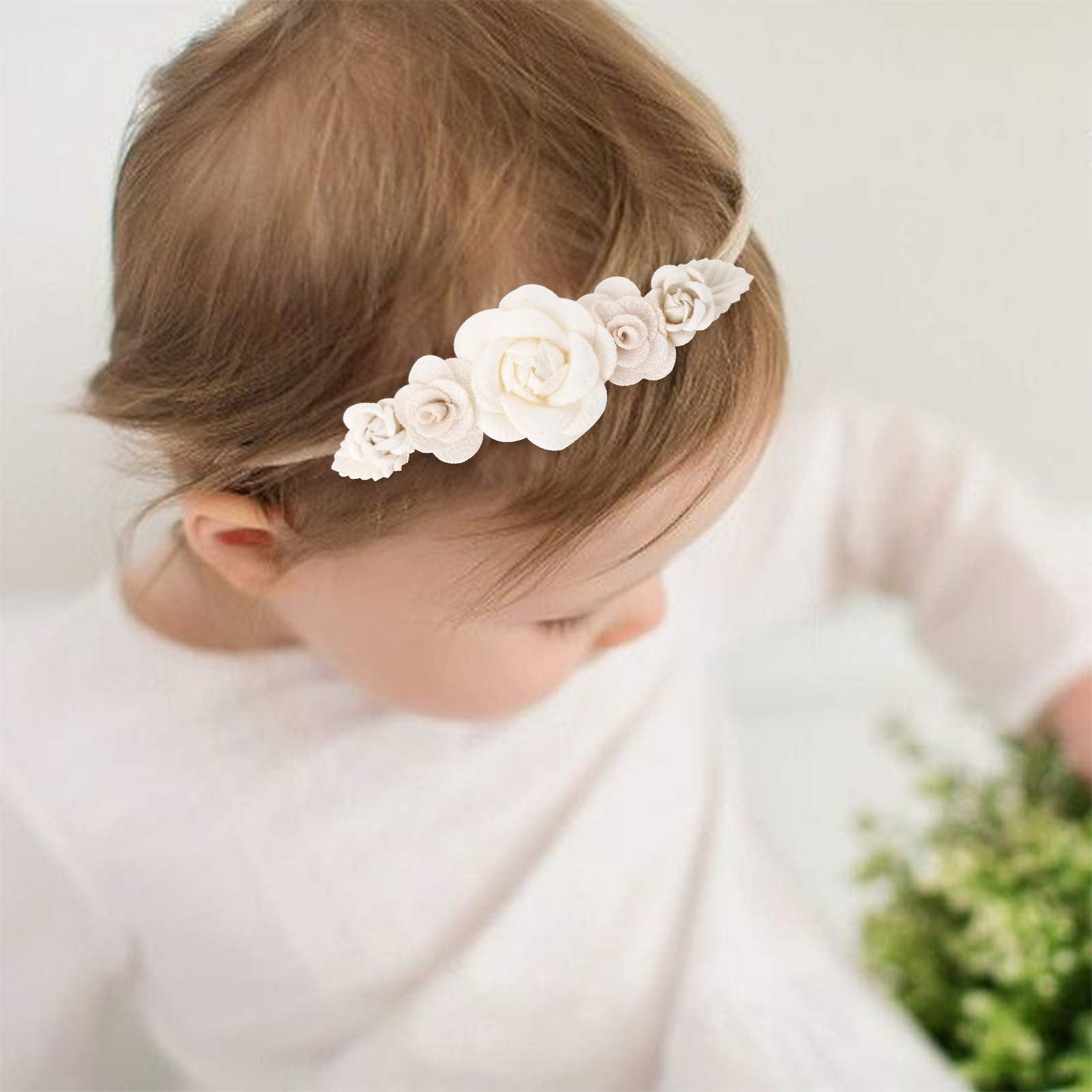 mligril nylon headband close-up, flexible stretch that grows with baby