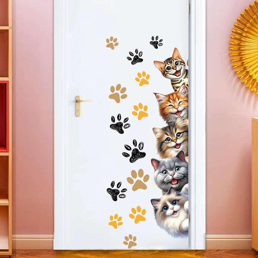 MLM cat wall decor large paw print decal creates a playful focal point in rooms