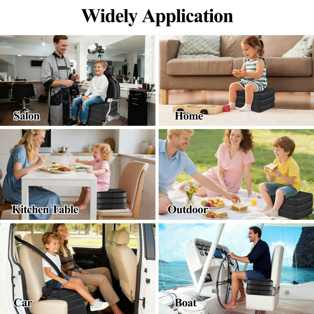 MLMTFI booster seat suits home dining and other elevated seating.