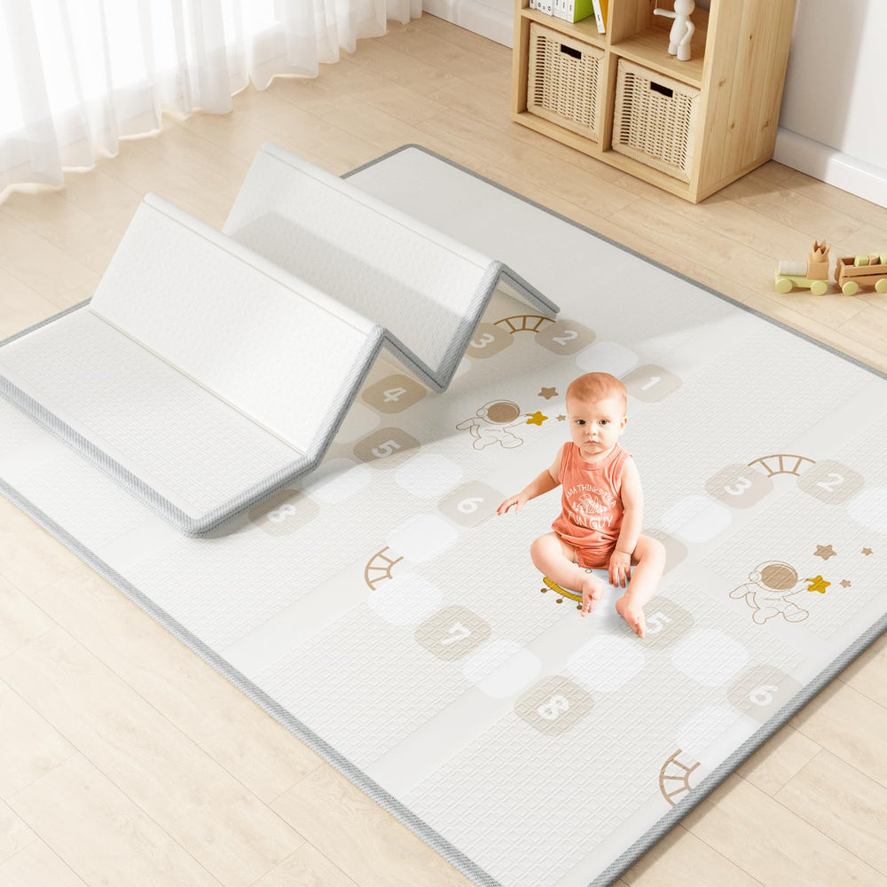 Mloong family-friendly mat doubles as picnic area for indoor or outdoor use.