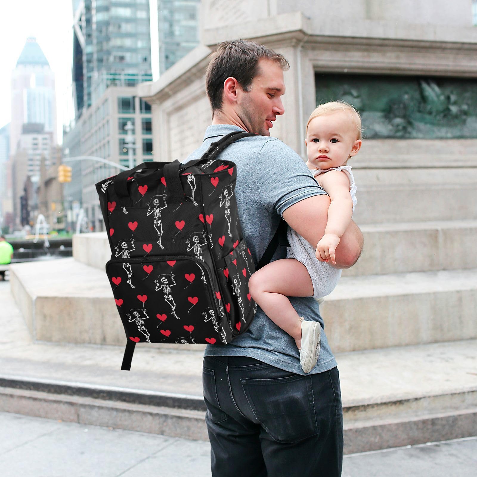 MNSRUU diaper bag converts to tote or backpack for versatile carry
