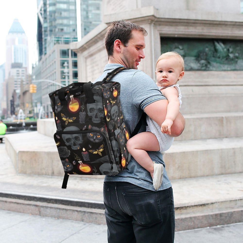 MNSRUU diaper bag large capacity fits diapers and bottles.
