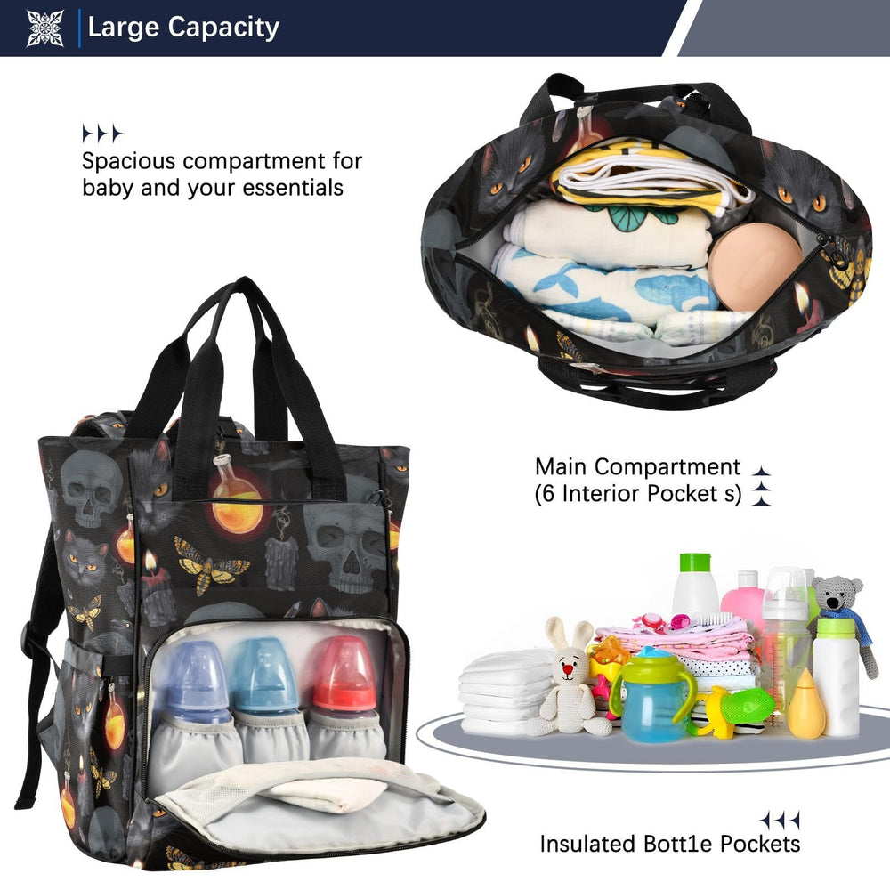 MNSRUU diaper bag stroller straps keep the bag secure on a stroller.