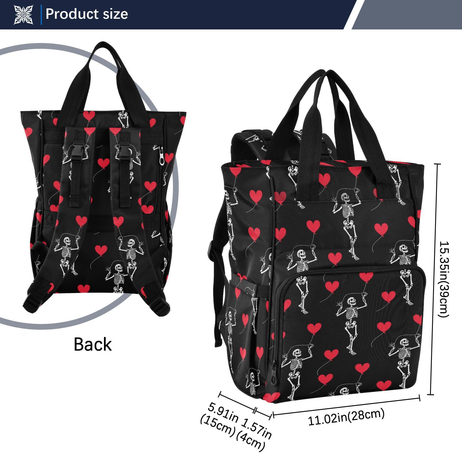 MNSRUU diaper bag with stroller straps for hands-free outings