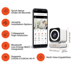 MOBI Connect night vision delivers clear footage up to 40 feet in darkness.