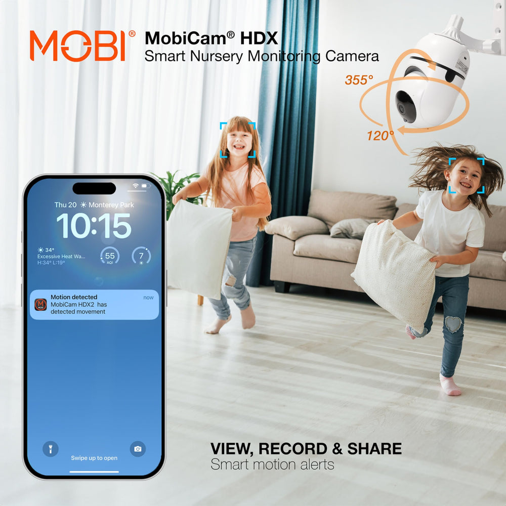 MOBI MobiCam Indoor Camera supports manual recording anytime.