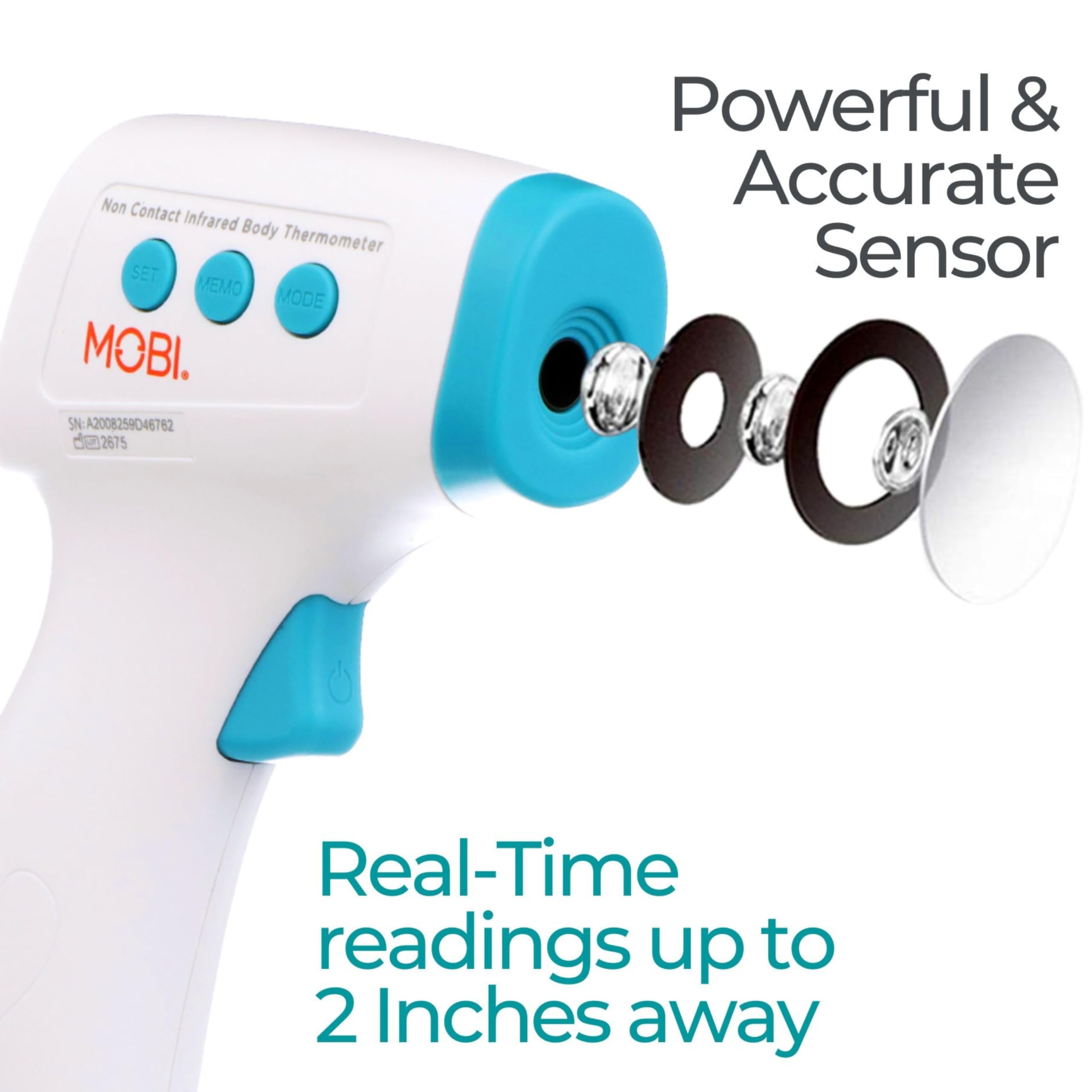 MOBI object temperature mode shown for versatile surface readings.