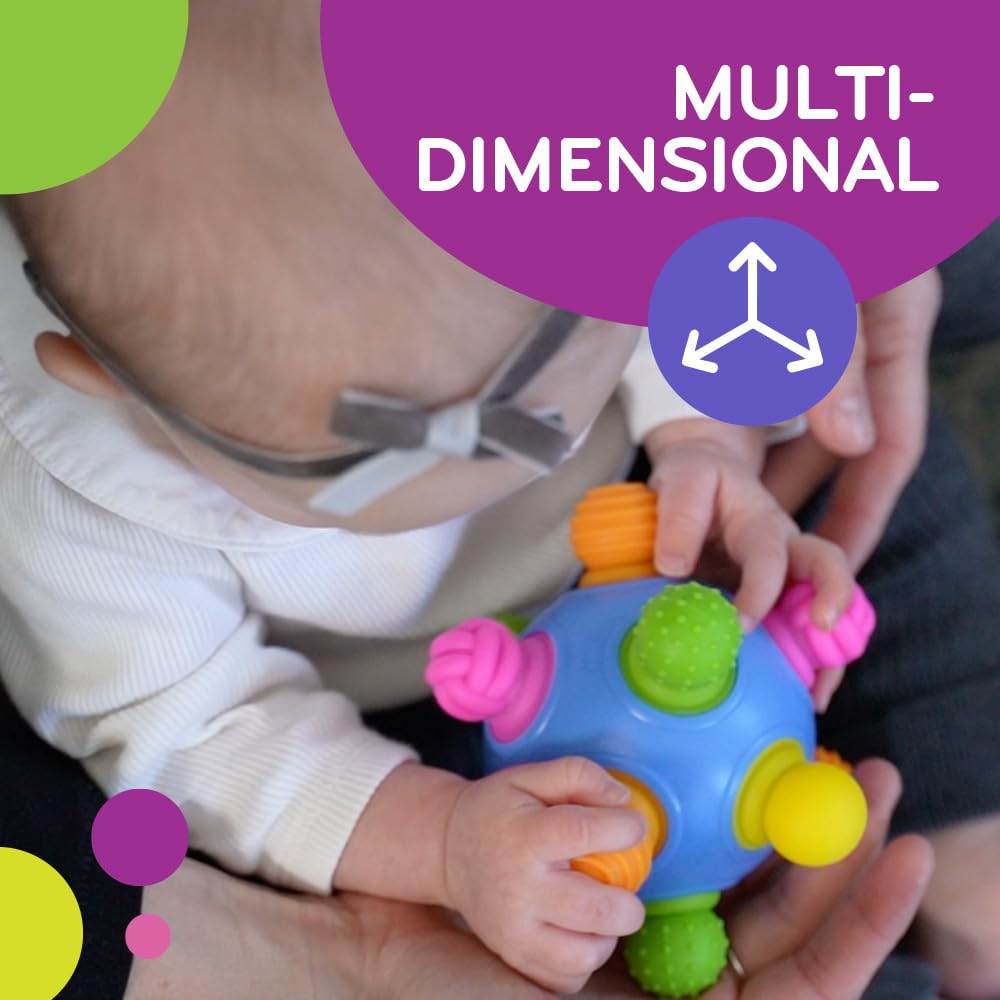 Mobi Woblii ball during tummy time with bright colors