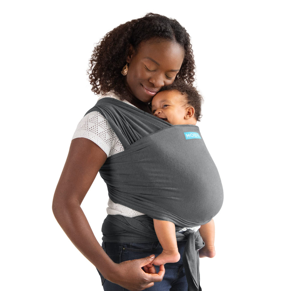 Moby Element worn hands-free for errands and gentle baby closeness.
