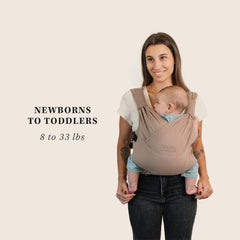 Moby Duet adjustable waistbelt ensures secure, comfortable fit for parents.