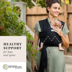 Moby Wrap Classic back carry for hands-free mobility and support.