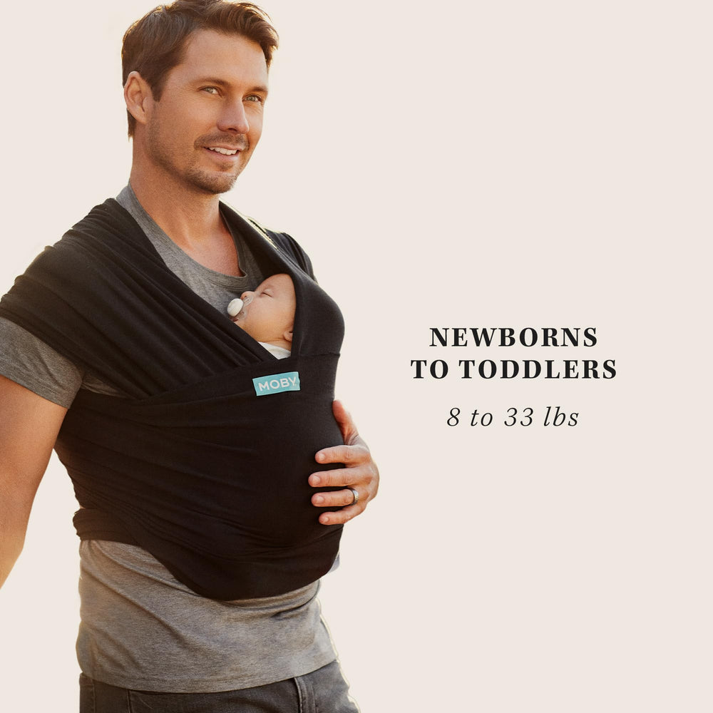 Moby Wrap Classic soft cotton fabric offers breathable, comfortable wear.