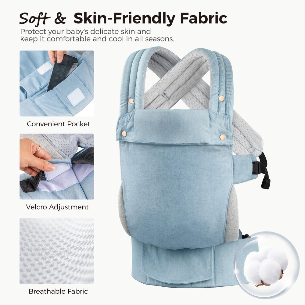 MOCKPOSE cross-strap design ensures balanced weight distribution for parent.