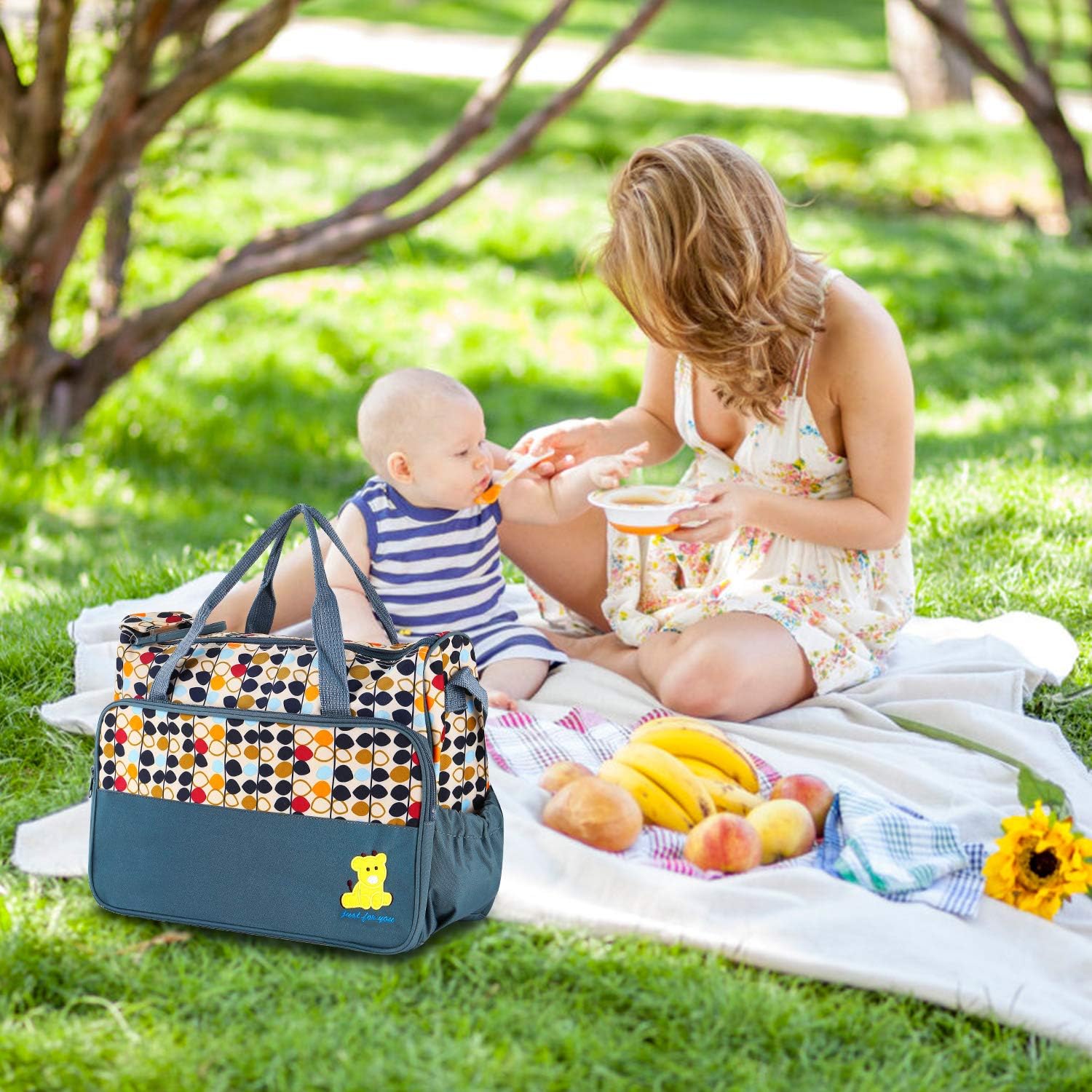 Moclever 5 piece diaper bag set for stylish parenting on the move