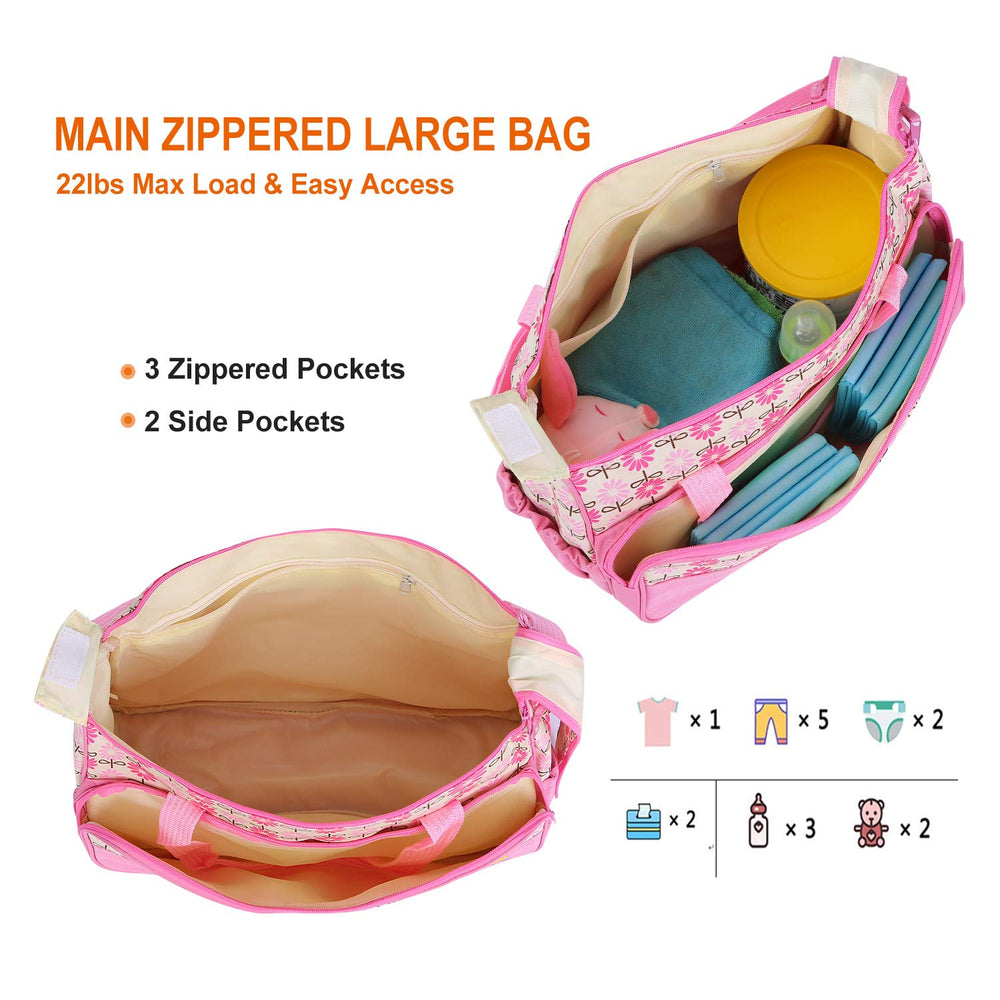 Moclever pink portable changing pad for quick cleanups on the move.