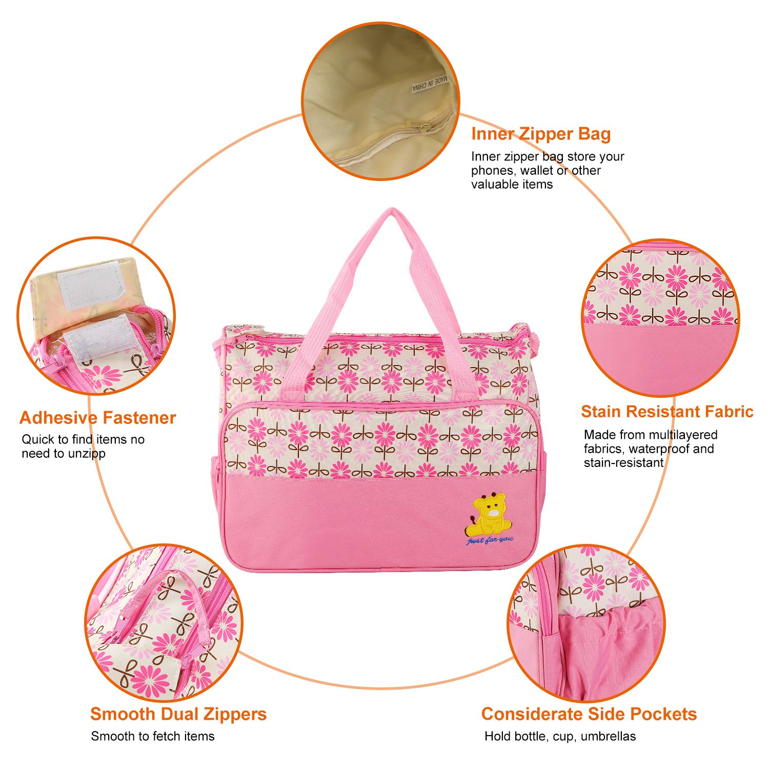Moclever pink snack bag ideal for baby food on the go.