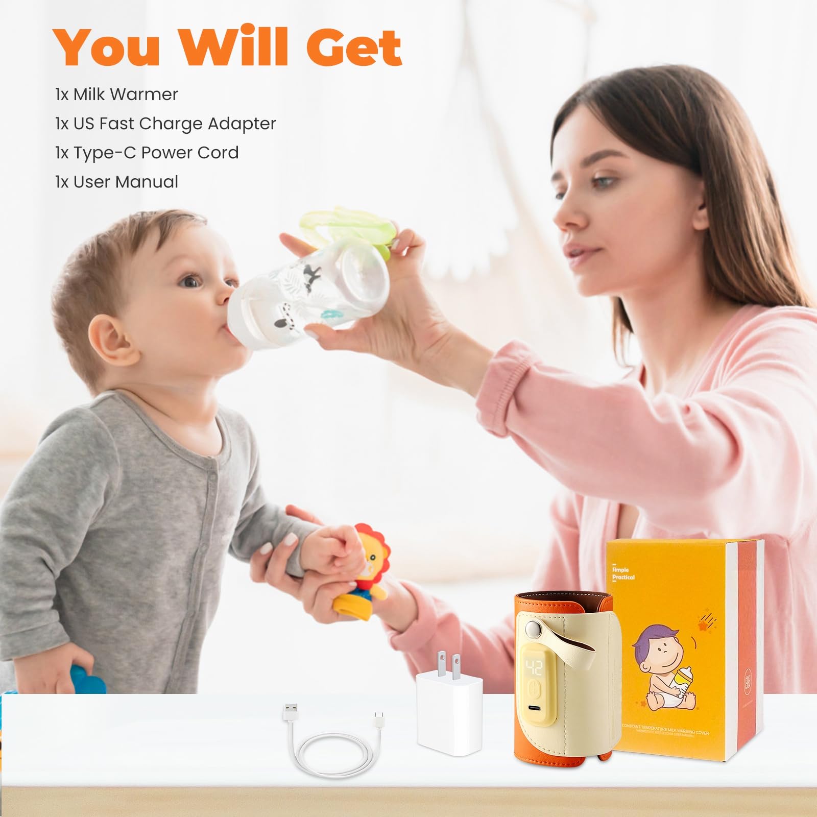 Moclever universal compatibility with most bottles and food containers.