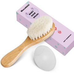 Mocokkiti cradle cap silicone brush in white for delicate cradle cap cleaning