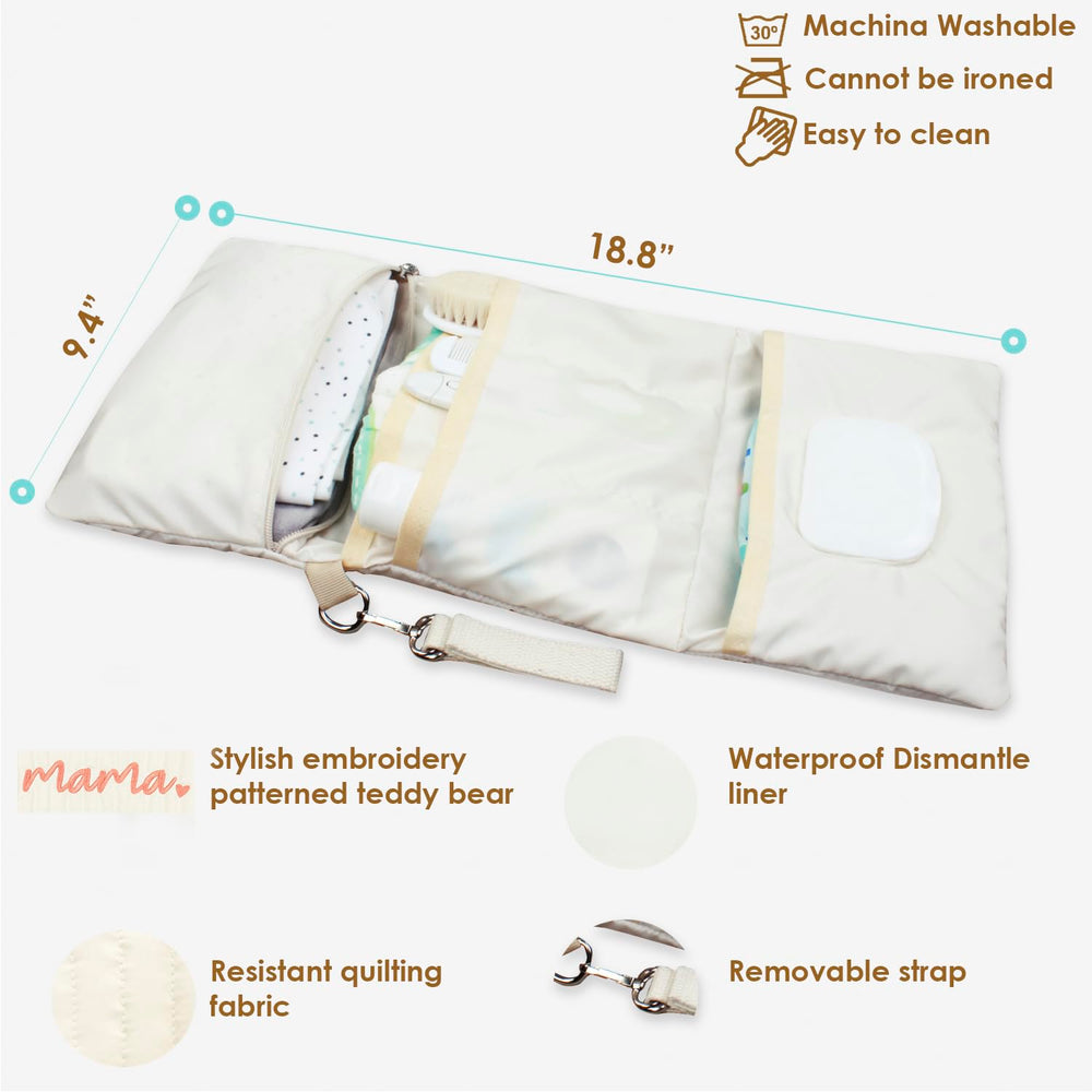 MODAKIDS large capacity travel set fits diapers, clothes, pacifiers