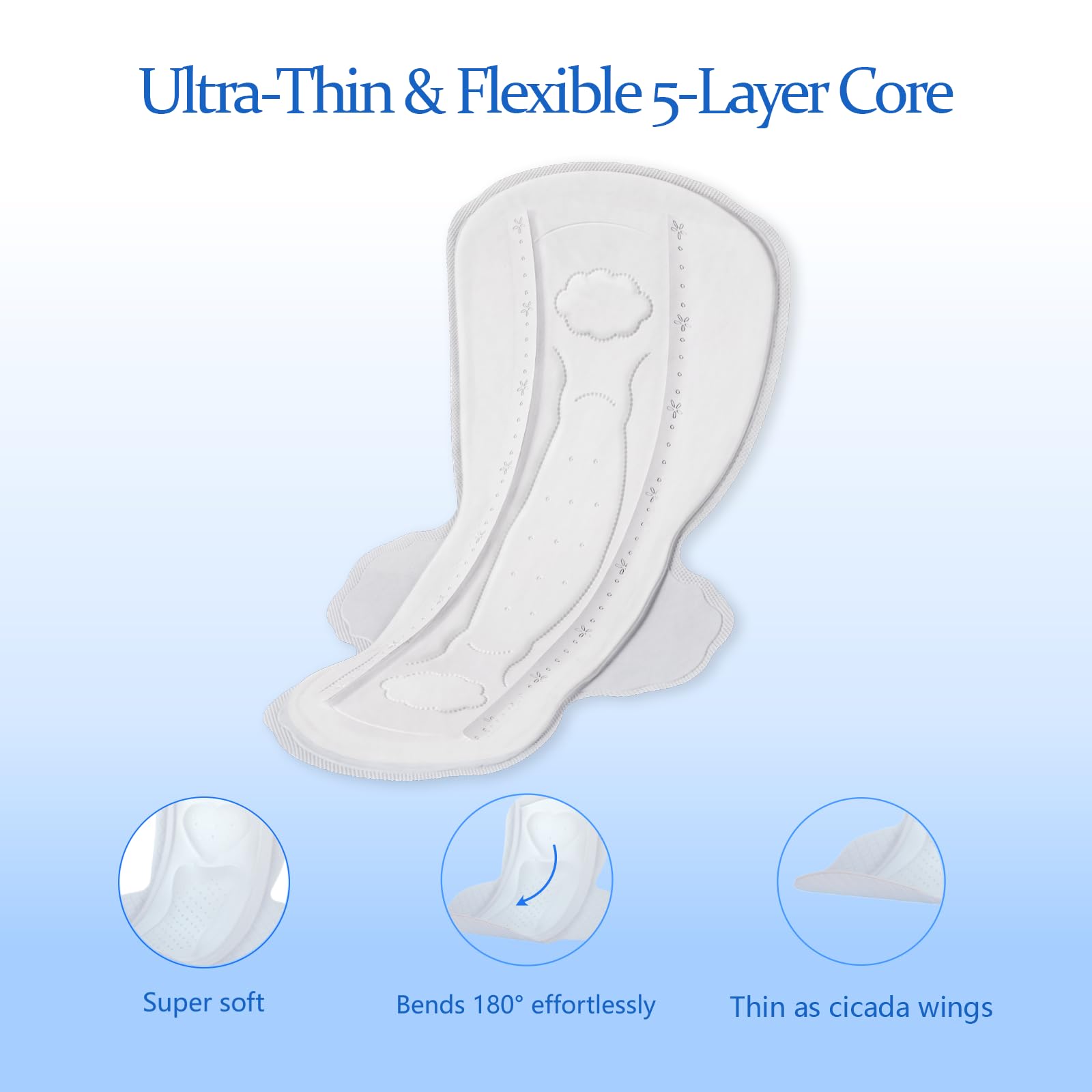 MODAL Pads individually wrapped for convenient, discreet use.