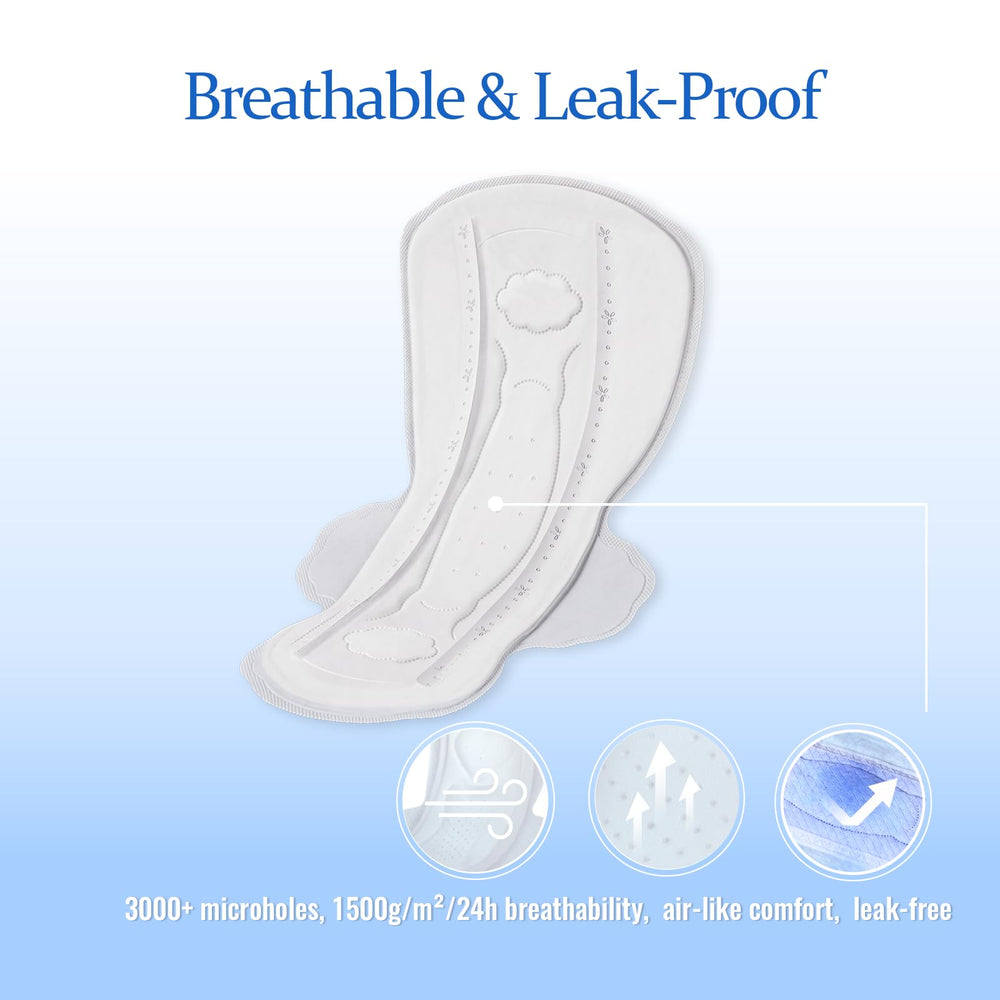 MODAL Pads 11.4 inch length showcased for extended daily protection.