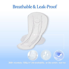 MODAL Pads 11.4 inch length showcased for extended daily protection.