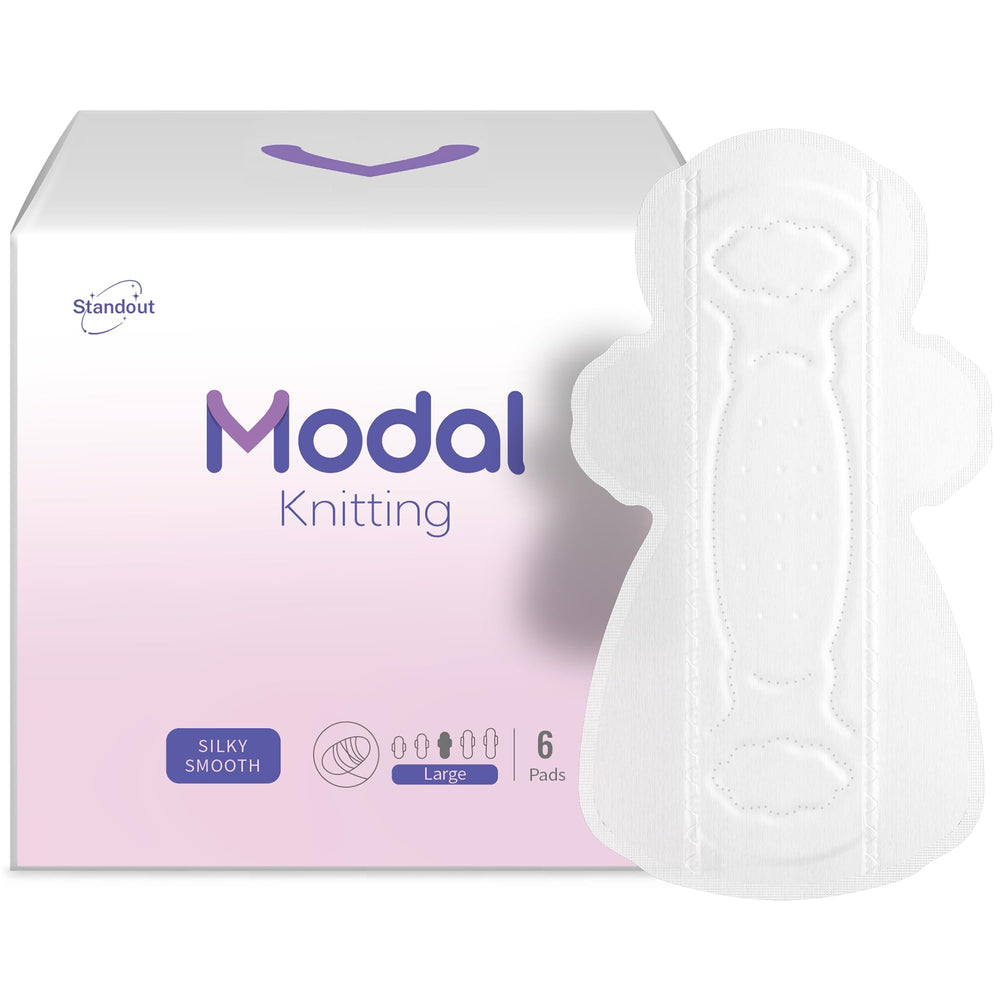 MODAL Pads with wings in discreet packaging for on-the-go wear.
