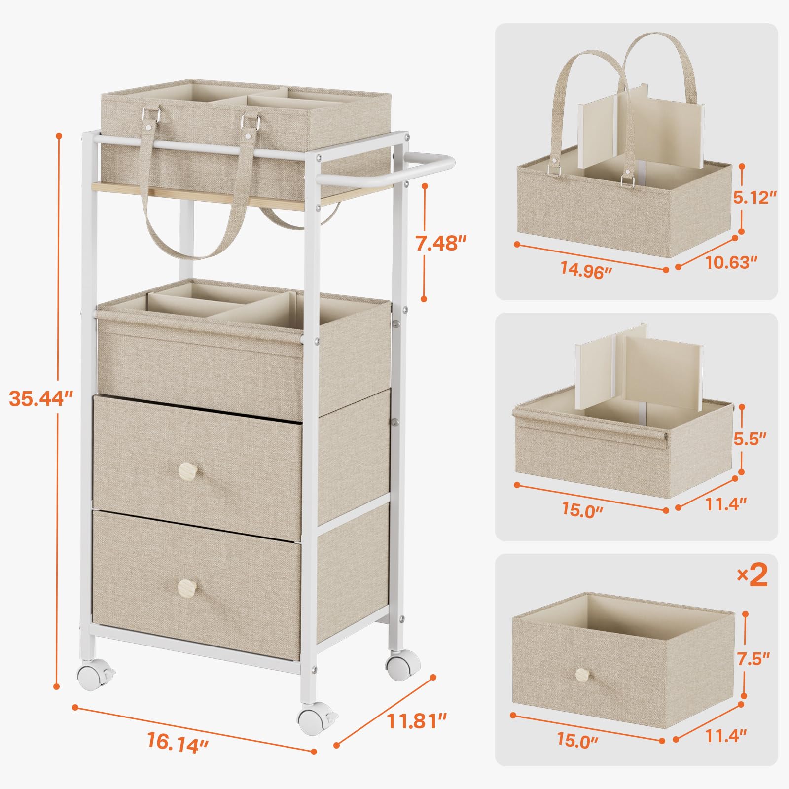 Modanais diaper caddy opened with items ready for quick changes