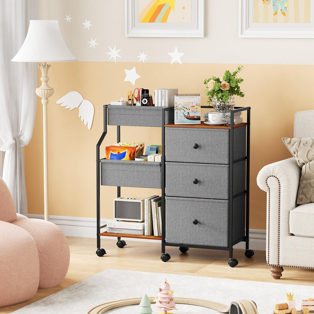 Modanais easy-rolling wheels enable quick repositioning around a nursery or bedroom.