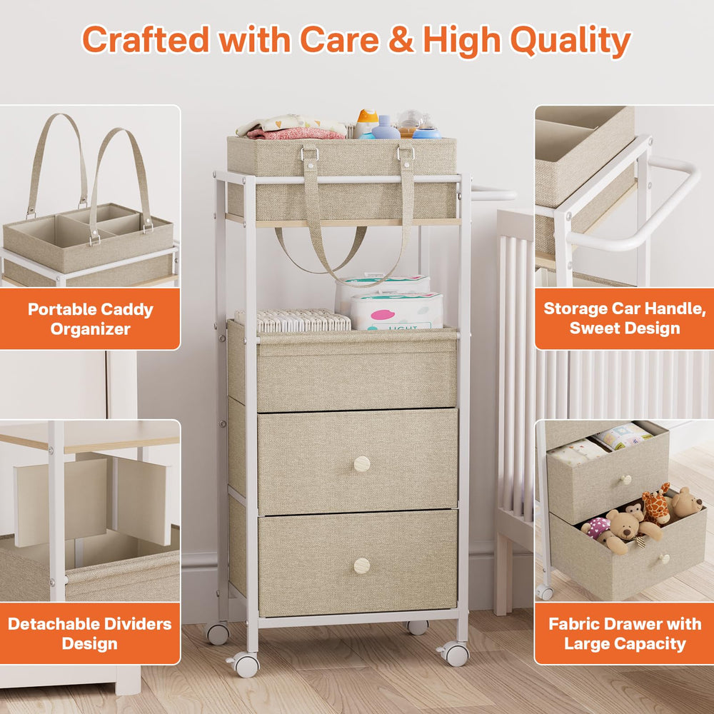 Modanais removable diaper caddy detached for standalone use