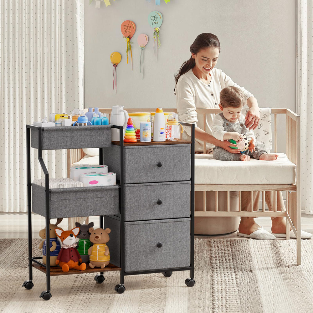 Modanais solid metal frame with wooden panels for sturdy, stylish storage.