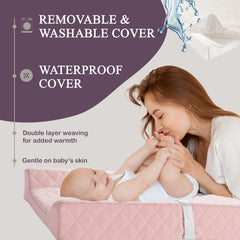 Modera changing pad with non-slip bottom stays steady during changes