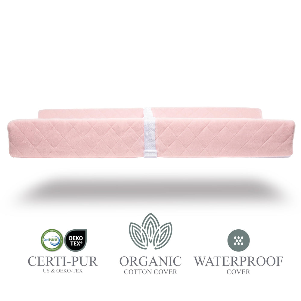 Modera changing pad with safety strap for secure diaper changes