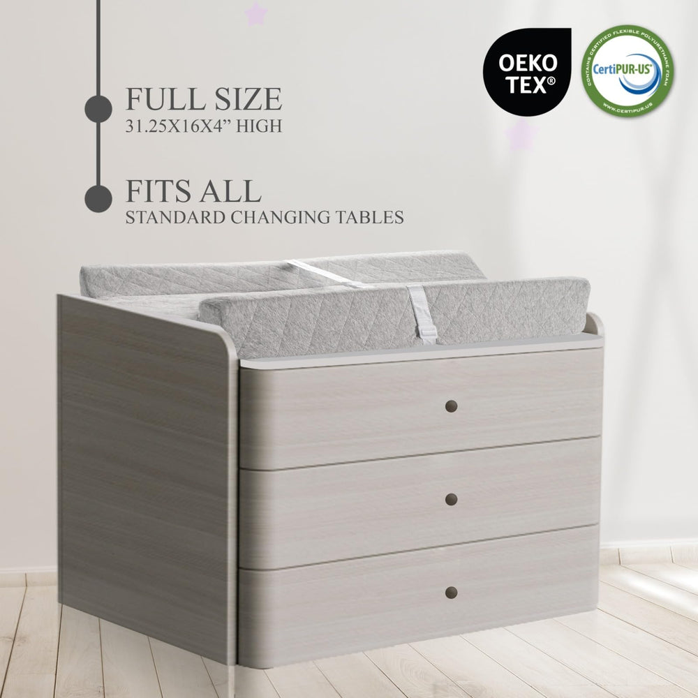 Modera non-slip bottom keeps the pad securely in place on any surface