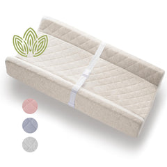 Modera organic cotton contoured changing pad for soft diaper changes with secure fit