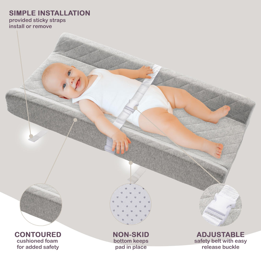 Modera removable organic cotton cover is machine washable.